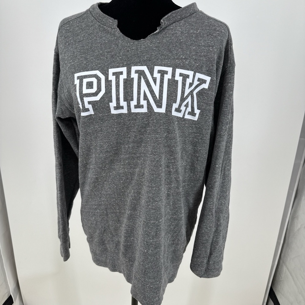 PINK gray sweatshirt size small
